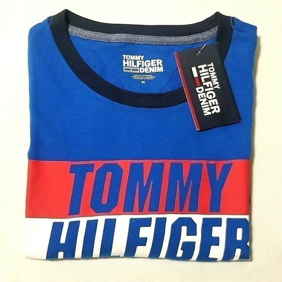 Tommy‎ Hilfiger Men's Logo Short-Sleeve Crew Neck T-Shirt - Picture 5 of 9